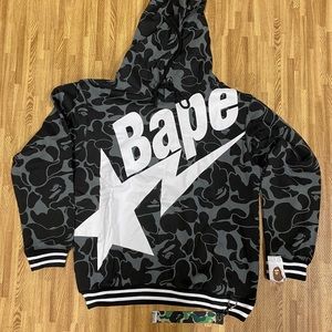 Bape hip hop star camouflage pull over hoodie